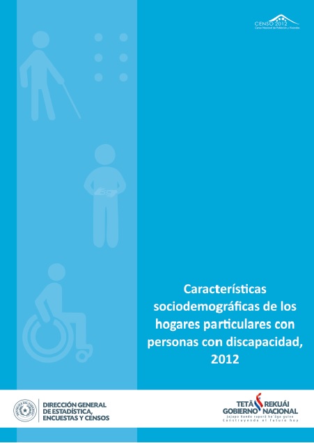 Características sociodemográficas de los hogares particulares con personas con discapacidad, 2012